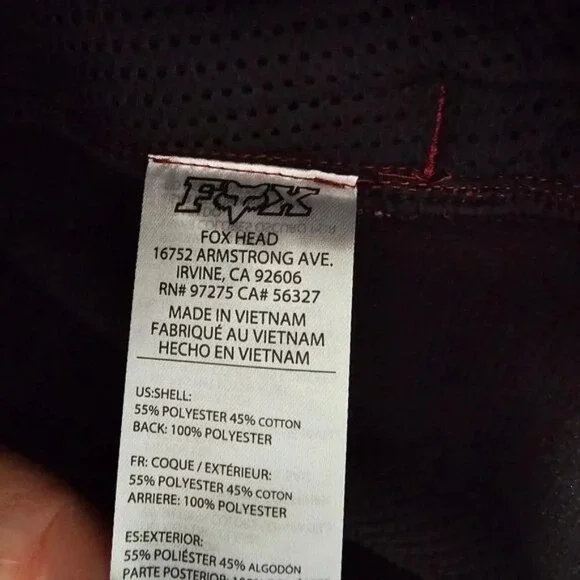 Fox Racing Ranger Fire Jacket in Dark Maroon‎ - Size Large - Picture 11 of 11